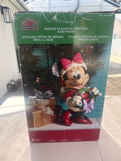 Disney Traditions Jim Shore 17" Minnie Season's Greeting Statue w/ Box