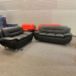 Black Sofa And Loveseat