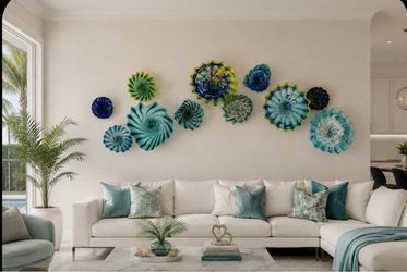 Custom hand blown glass bowl display