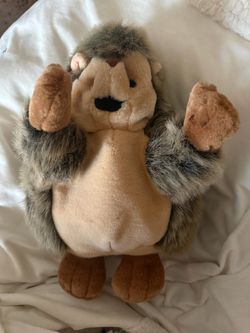 New Hedgehog Hand Puppet Titta Plush 10" Tall