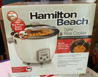 Hamilton Beach Digital Rice Cooker 4-16 Cup