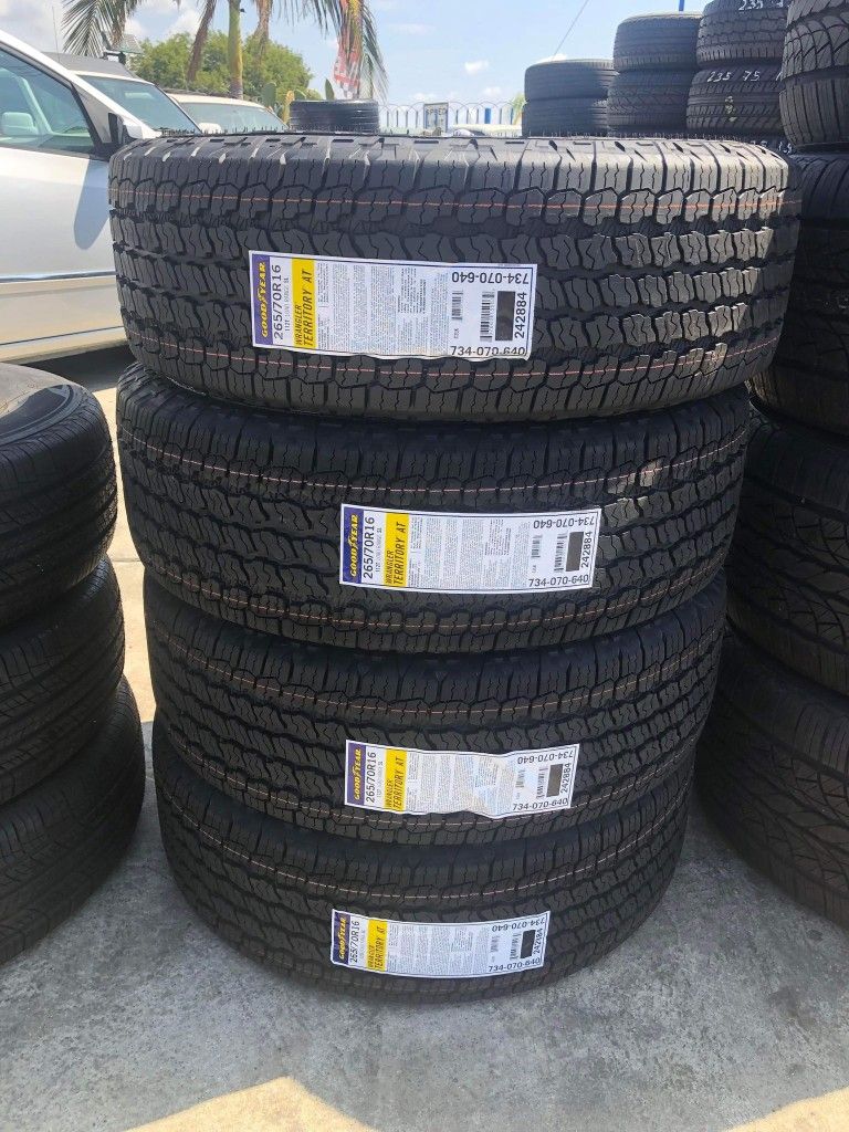 Set Of 4 Goodyear Wrangler All-Terrain Adventure With Kevlar LT  265/70R16 Goodyear Kevlar All Terrain - 4 NEW Tires 4 Llantas NUEVAS