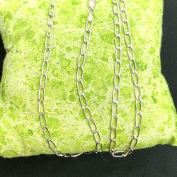 Sterling Open Link 23” Necklace