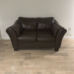 2 Piece Brown Leather Couches