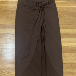 Skims Size 3X Recycled Swim Sarong Skirt Cocoa Brown SW-SKT-0016 NWT
