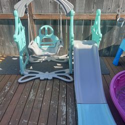 Toddler Slide And Swing Set 