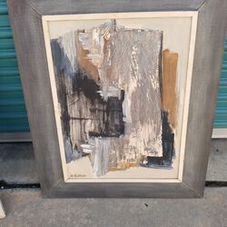 Ann Corker Mid Century Modern Abstract Painting