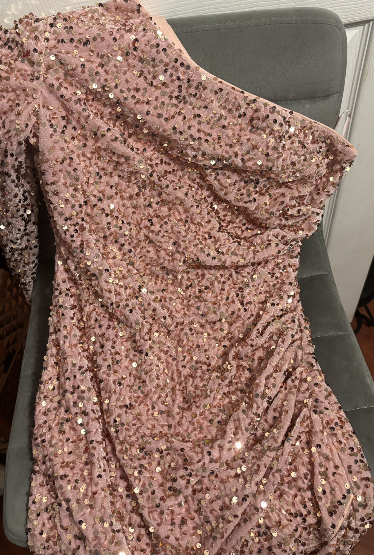 Sequin Mini Dress Pink 