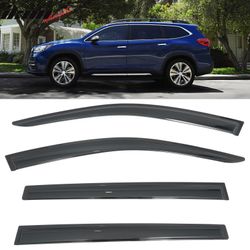 Fits 2019-2026 Subaru Ascent 4PCS Window Visors Smoke Acrylic Rain Wind Deflectors