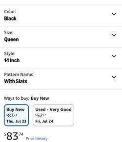 Bed frame queen size