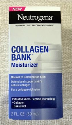 Neutrogena Collagen Bank Daily Face Moisturizer Normal to Combo 2oz New Box