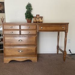 SOLID WOOD VANITY OR DESK