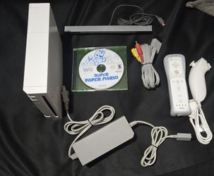 Nintendo Wii Console With Super Paper Mario