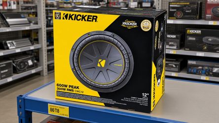 Kicker 15" Comp C Bass Speaker 600 Watt Subwoofer 4-Ohm CompC 50CWCS124 CWCS12