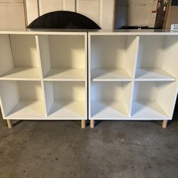 White Storage Shelf Set