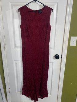 Enfocus Studio Burgundy Lace Dress Size 14