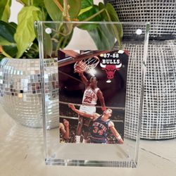 Framed 1987–88 Chicago Bulls Michael Jordan Schedule | Archival NBA Display
