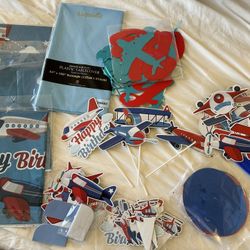Airplane Theme Party Decoration Cardstock Cutout/ Airplane Party Plates, Tablecloths, Centerpieces/airplane Cloud Decoration 