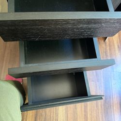 Black Desk And File Cabinet