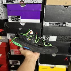 Nike Off White Blazer Low Black Electro Green size 8.5 VNDS