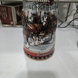 Vintage  1988 Budwiser Clydesdale Holiday Mug