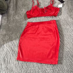 Skirt Set Red Small