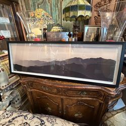 Beautiful mountain heels, Art signed by the artist shadowbox
