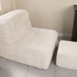 Boneless Floor Lounge Chair Indoor with Ottoman