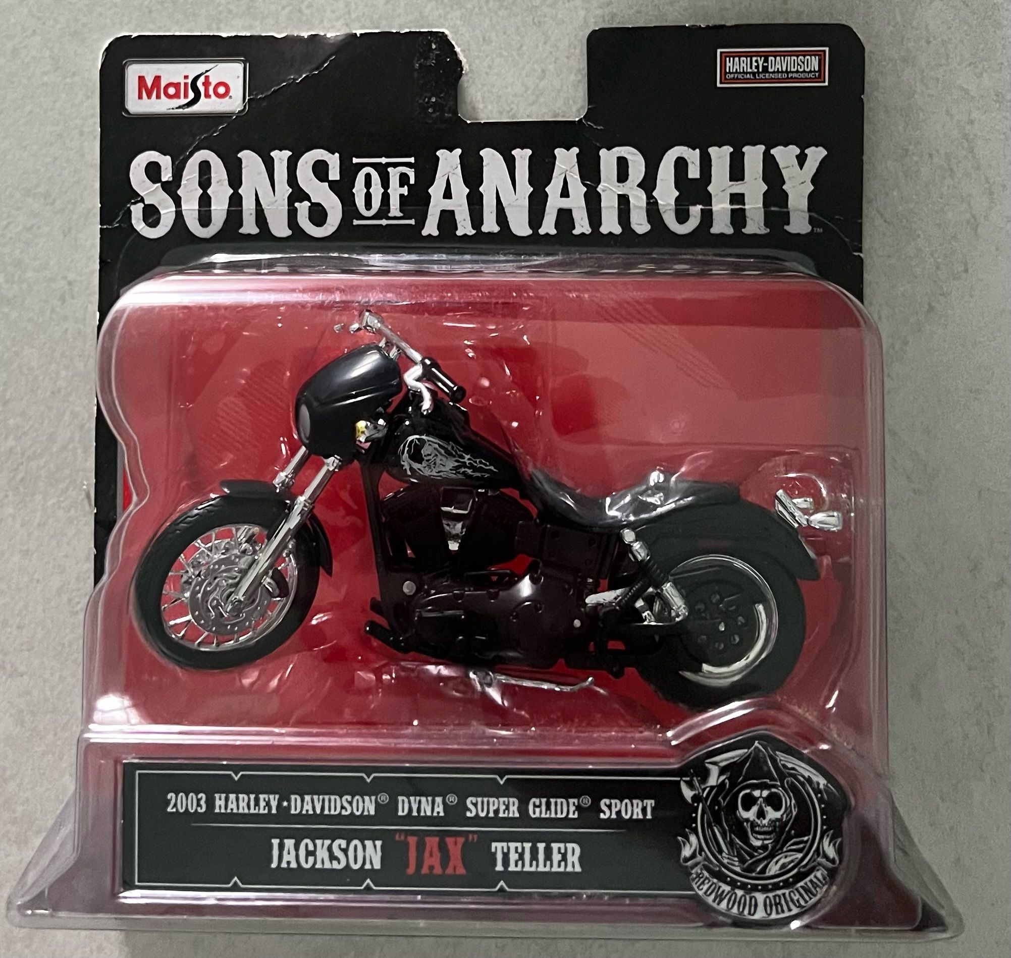 Maisto Sons of Anarchy Jax Teller 2003 Harley Davidson 1:18 Scale Motorcycle