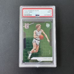 2023 Panini Donruss Elite Boston Celtics Larry Bird #58 Green Die Cut /33 PSA 9