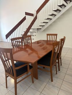 7-Piece Wood Dining Set - Made in Italy