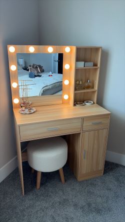 Vanity with mirror