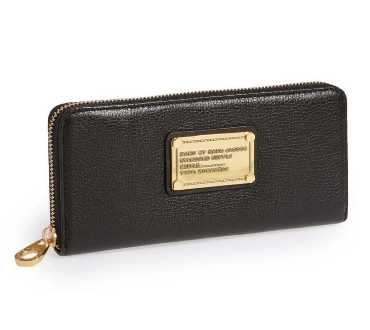 Marc by Marc Jacobs Classic Q Slim Wallet In Black Leather