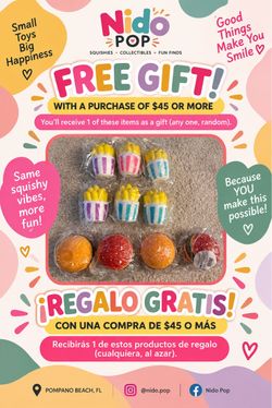 FREE GIFT! š Compra $45+ y recibe un Squishy GRATIS š