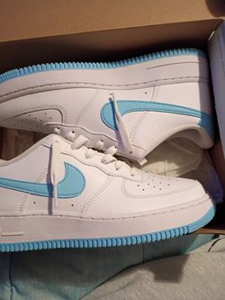 White/blue air force 1s (size 6.5)