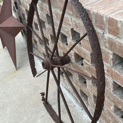Antique Wagon Wheel, And Texas Star