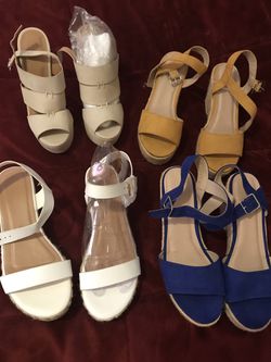 All brand new wedges all 4 pairs for $50 size 8