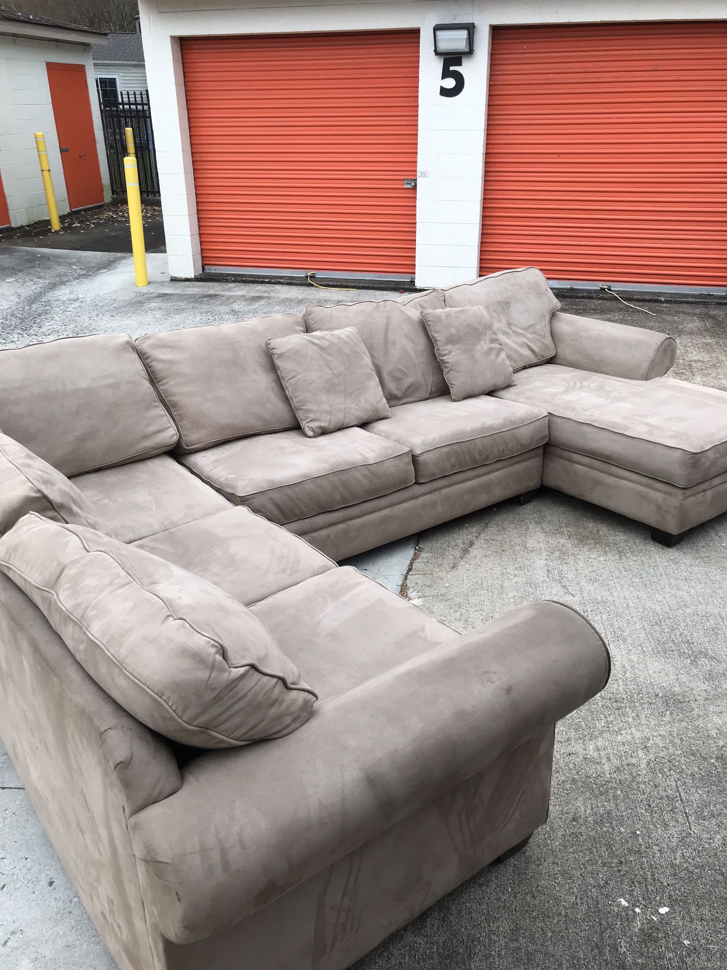 Sectional, pull out couch