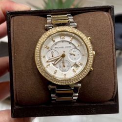 Michael Kors Watch With Box And Extra Links 