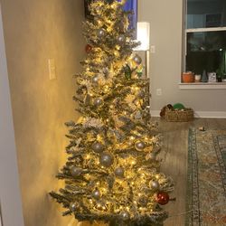 White Christmas Tree With Lights