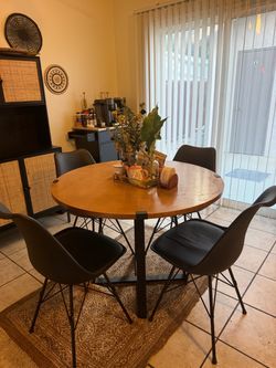 Dining table and chairs