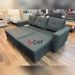 sectional sofa with storage chaise and pull out bed