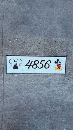 Curb numbers painting