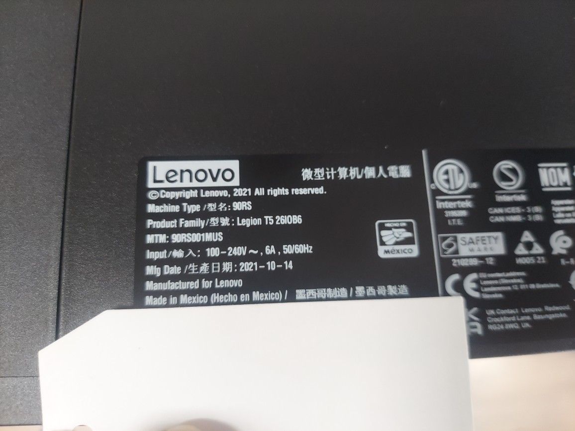 Lenovo Legion Tower 5 26iOB6 Gaming System