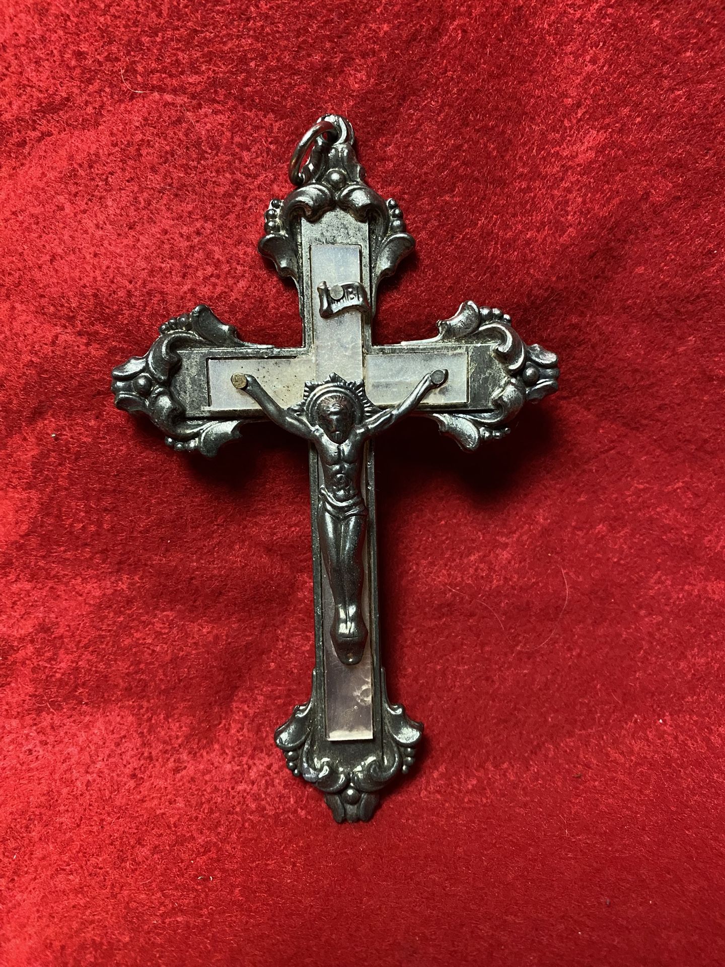 5.25 Inch x 3.25 Inch Clear Cross Keychain/Mirror Hanging Imported From Greece