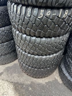Set of 37x12.50R18LT Bfgoodrich mud-terrain km2 tire