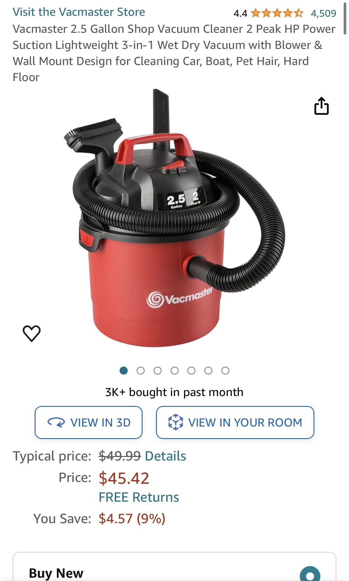 Small Wet/Dry Vacuum