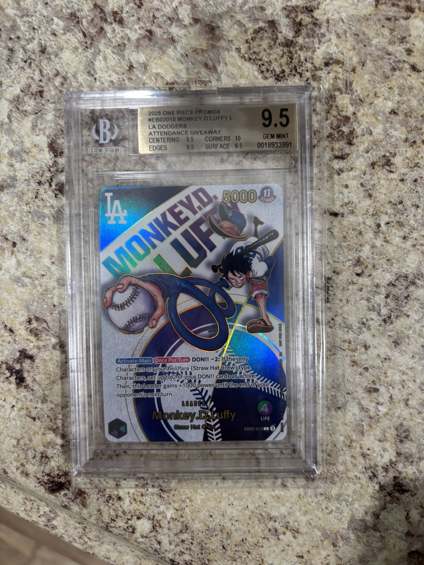 One Piece Dodgers Beckett Graded
