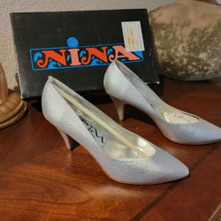 Womans Silver Heels