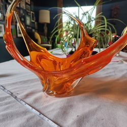 Murano Style Glass (Orange)